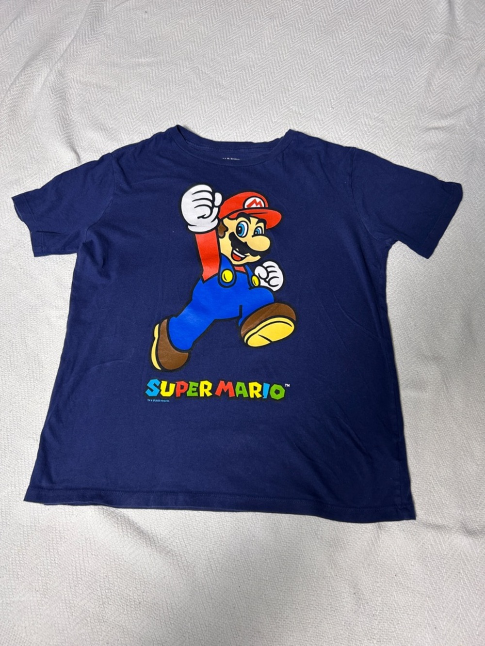 Nintendo Navy Super Mario Unisex Graphic Tee  XL 14/16